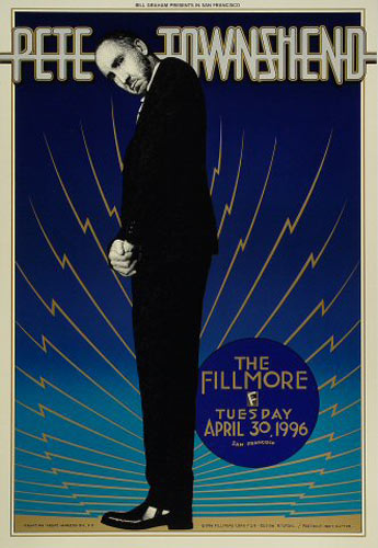 Pete Townshend 1996 Fillmore F219 Poster - signed