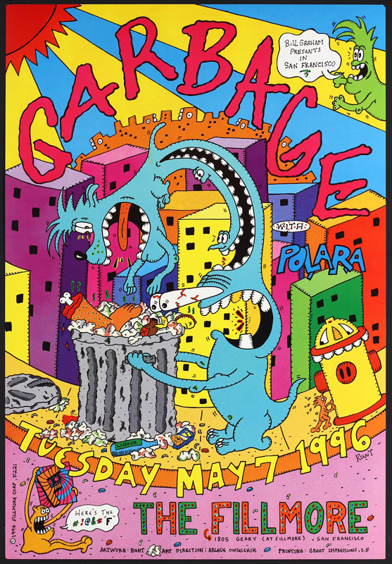 Garbage 1996 Fillmore F221 Poster