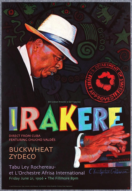 Irakere (Chucho Valdes) 1996 Fillmore F229 Poster