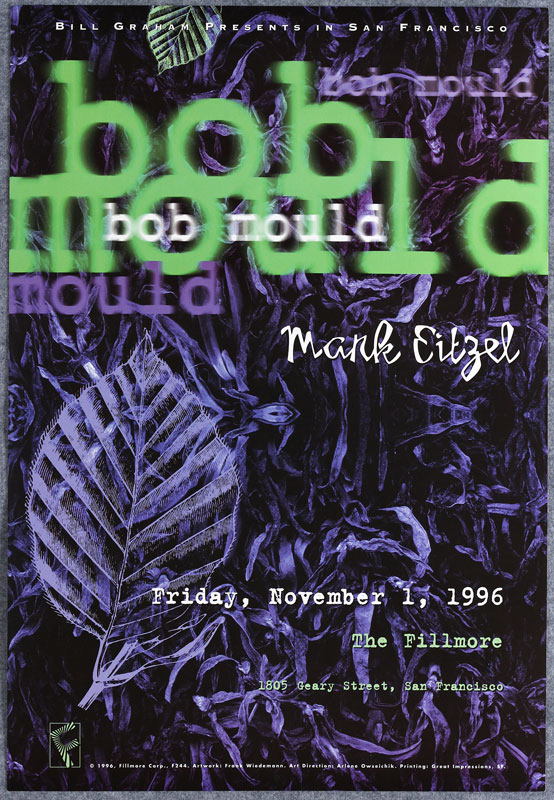 Bob Mould 1996 Fillmore F244 Poster