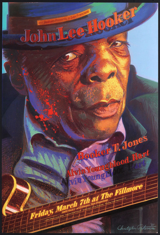 John Lee Hooker 1997 Fillmore F256 Poster