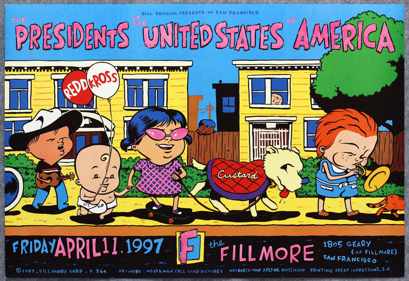 Presidents Of The United States Of America 1997 Fillmore F264 Poster