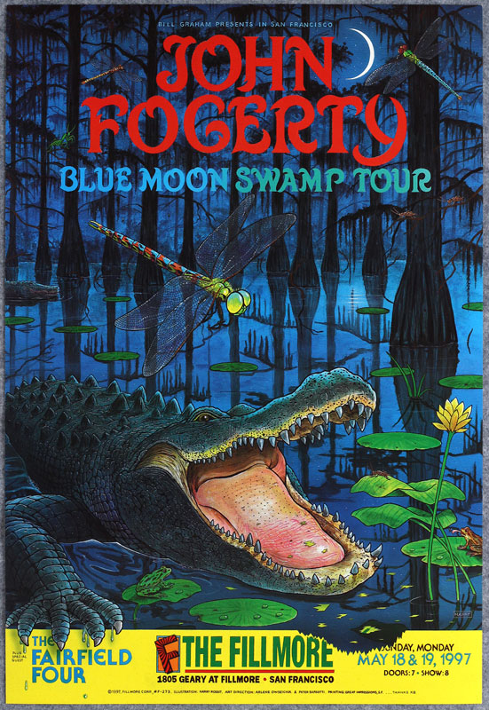 John Fogerty - Blue Moon Swamp Tour 1997 Fillmore F273 Poster