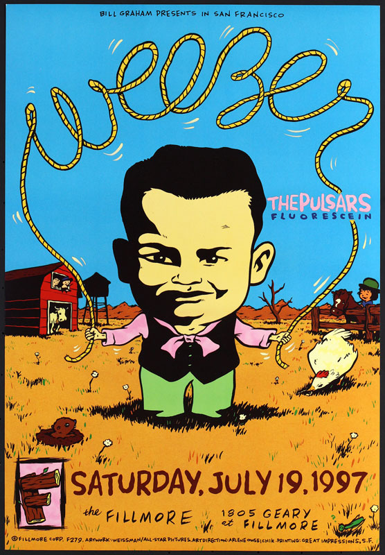 Weezer 1997 Fillmore F279 Poster