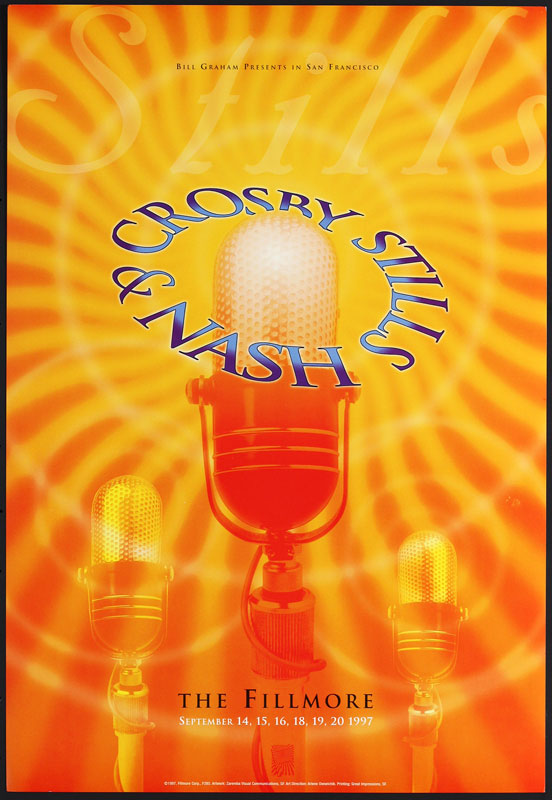 Crosby Stills & Nash 1997 Fillmore F285 Poster