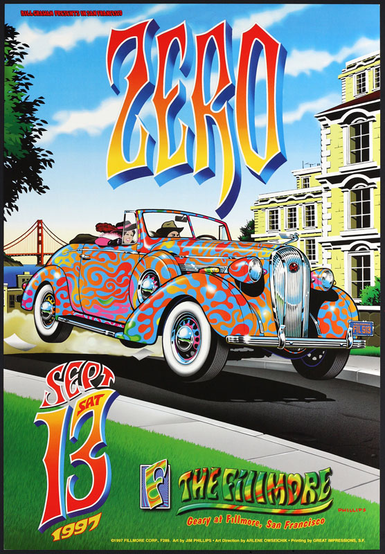 Zero 1997 Fillmore F289 Poster