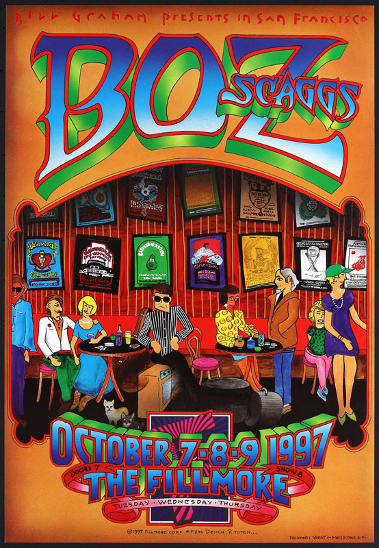 Boz Scaggs 1997 Fillmore F294 Poster