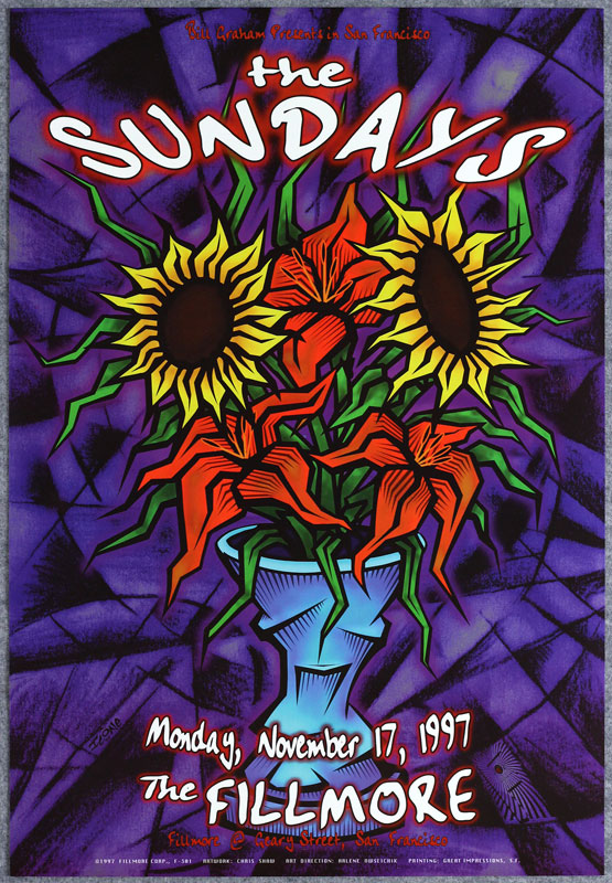 The Sundays 1997 Fillmore F301 Poster