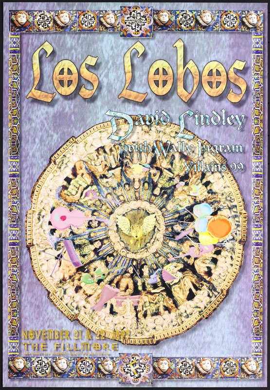 Los Lobos 1997 Fillmore F302 Poster