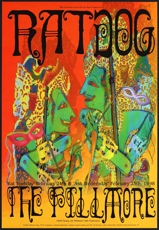 Ratdog  1998 Fillmore F316 Poster