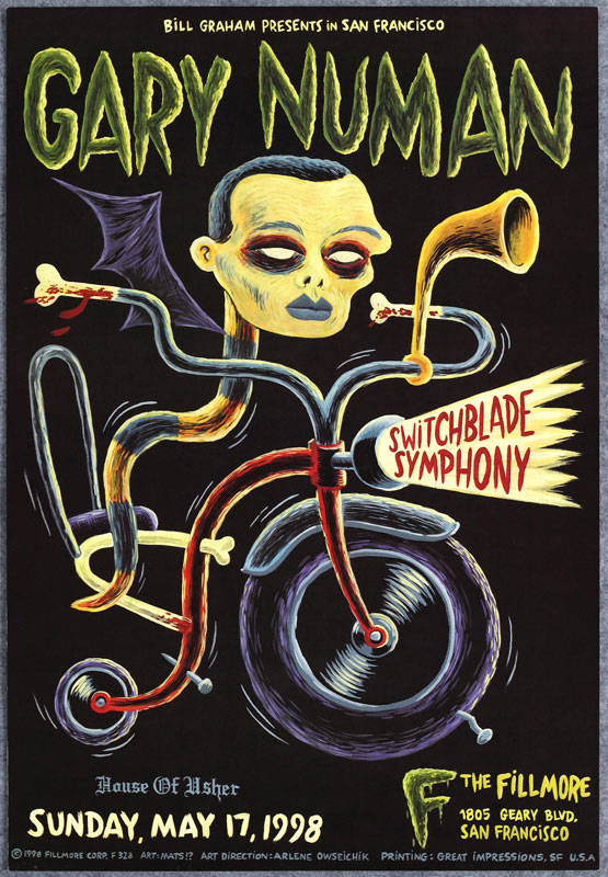 Gary Numan  1998 Fillmore F328 Poster