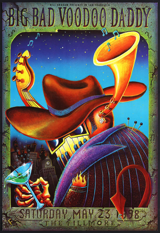 Big Bad Voodoo Daddy 1998 Fillmore F329 Poster