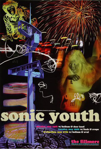 Sonic Youth  1998 Fillmore F330 Poster