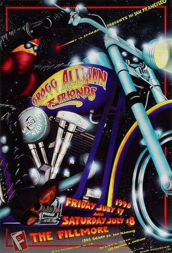 Gregg Allman And Friends 1998 Fillmore F334 Poster