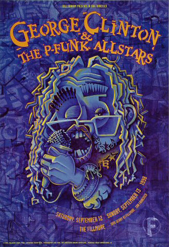 George Clinton & The P-Funk All Stars 1998 Fillmore F340 Poster