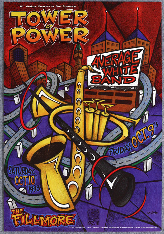 Tower of Power 1998 Fillmore F343 Poster