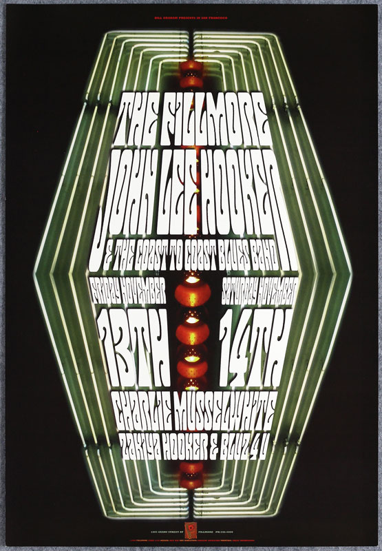John Lee Hooker And The Coast To Coast Blues Band 1998 Fillmore F349 Poster