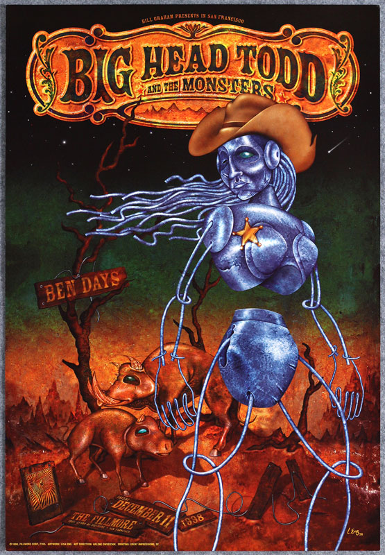 Big Head Todd & The Monsters 1998 Fillmore F355 Poster