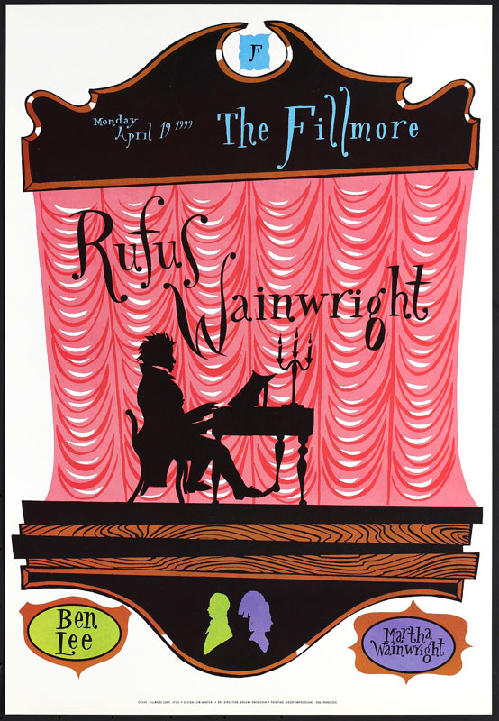 Rufus Wainwright 1999 Fillmore F375 Poster