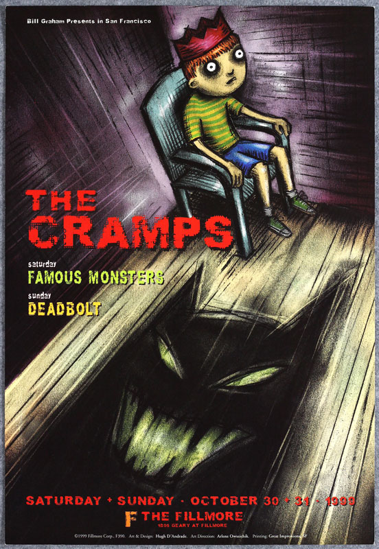 The Cramps 1999 Fillmore F390 Poster