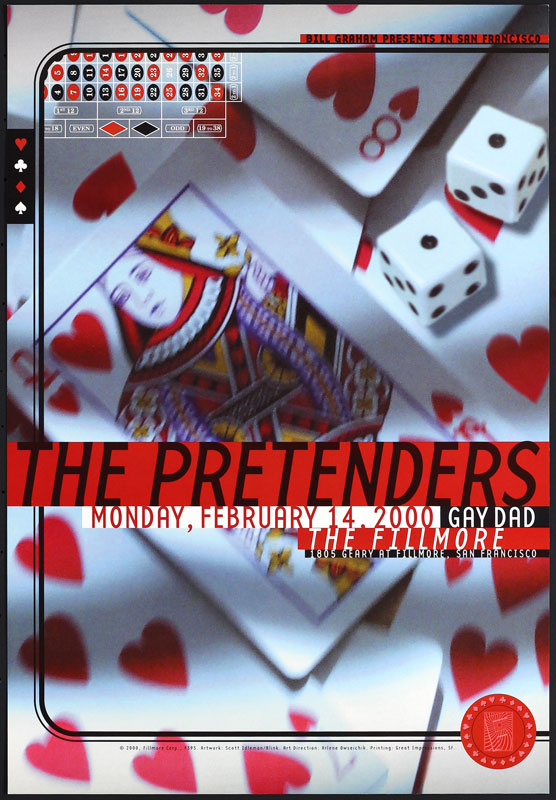 Pretenders 2000 Fillmore F395A Poster