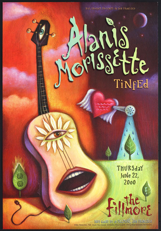 Alanis Morissette 2000 Fillmore F408 Poster