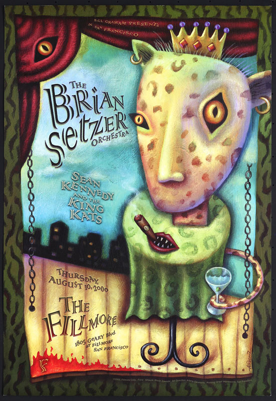 The Brian Setzer Orchestra 2000 Fillmore F410 Poster