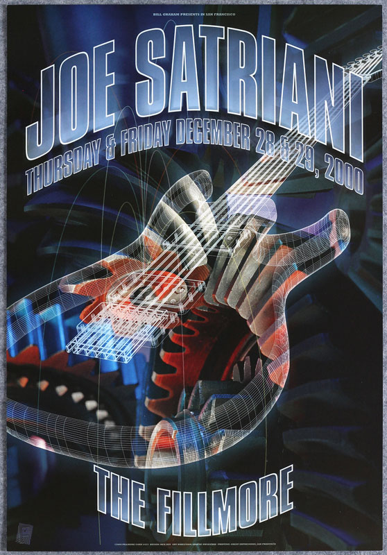 Joe Satriani 2000 Fillmore F433 Poster