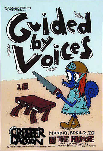 Guided By Voices 2001 Fillmore F449 Poster