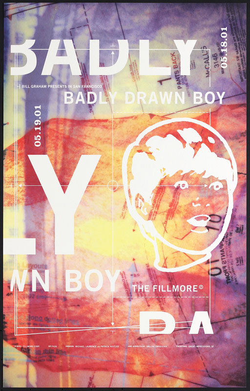 Badly Drawn Boy 2001 Fillmore F462A Poster