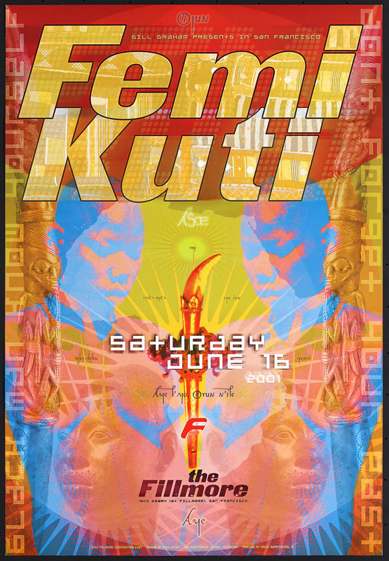 Femi Kuti 2001 Fillmore F467 Poster