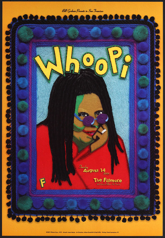 Whoopi Goldberg  2001 Fillmore F475 Poster