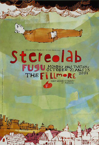 Stereolab 2001 Fillmore F484 Poster