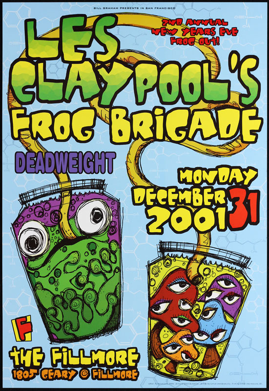 Les Claypool's Frog Brigade 2001 Fillmore F504 Poster