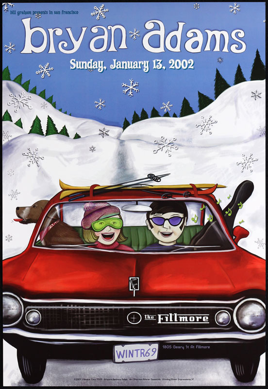 Bryan Adams 2002 Fillmore F505 Poster