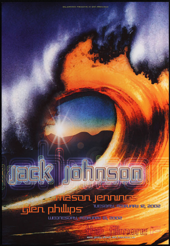 Jack Johnson 2002 Fillmore F510 Poster