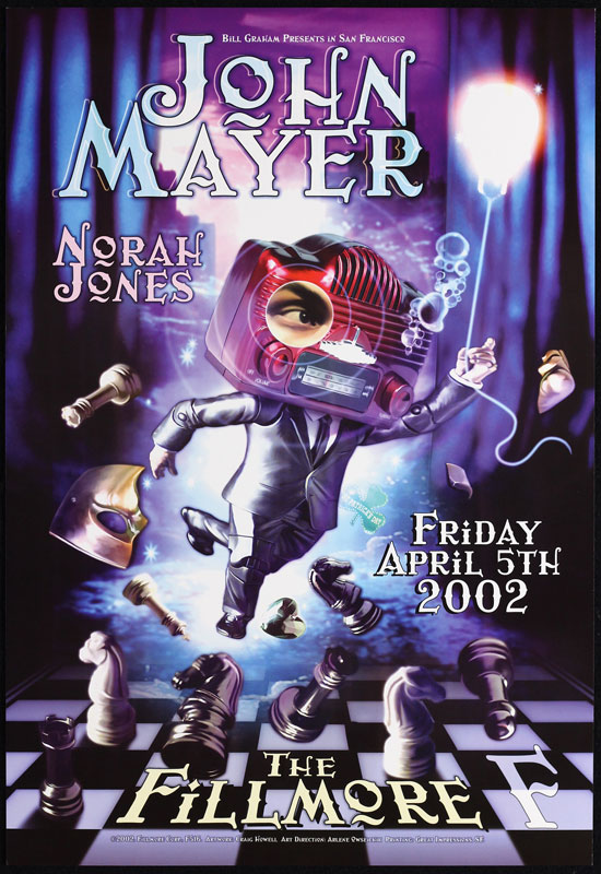 John Mayer 2002 Fillmore F516 Poster