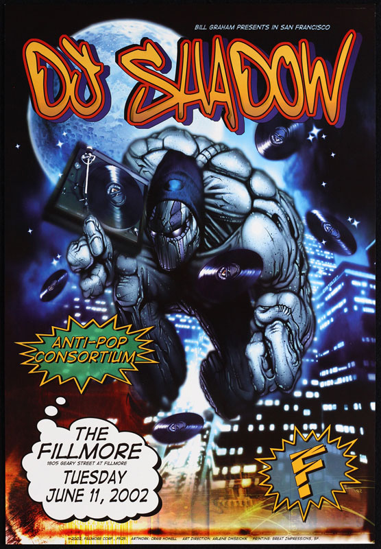 DJ. Shadow 2002 Fillmore F525 Poster