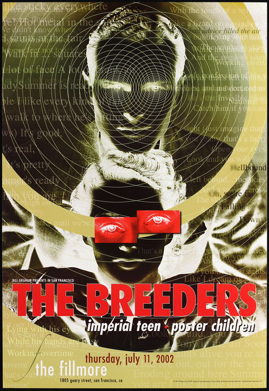 The Breeders 2002 Fillmore F530 Poster