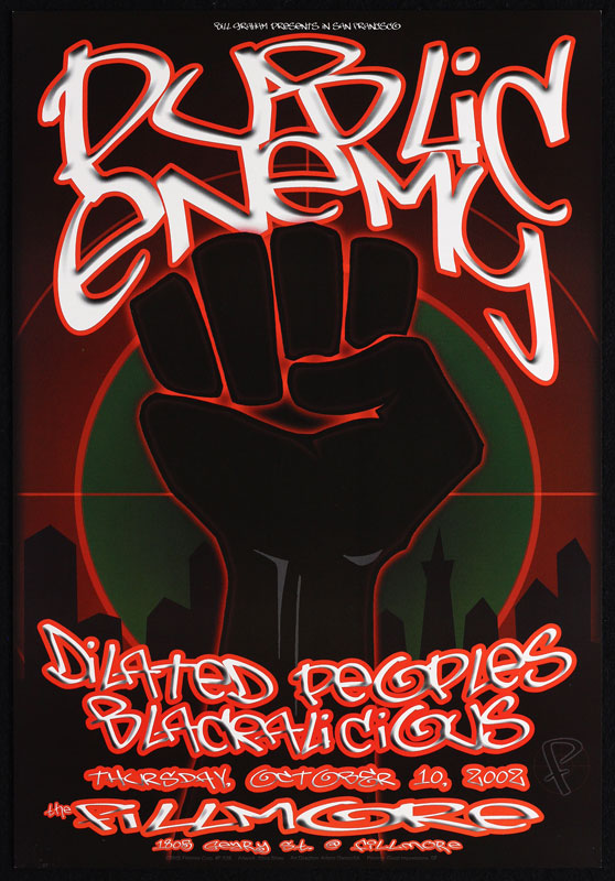 Public Enemy 2002 Fillmore F539 Poster