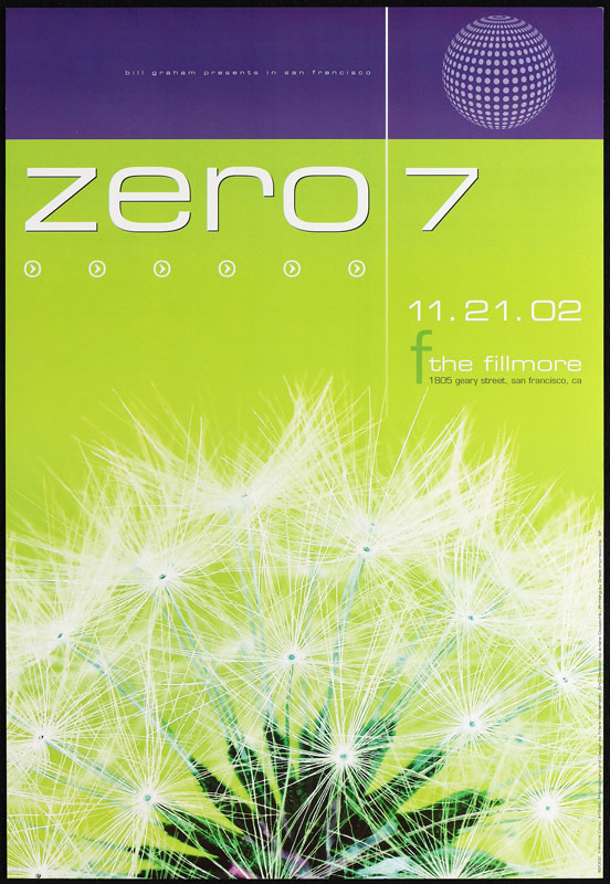 Zero 7 2002 Fillmore F546 Poster