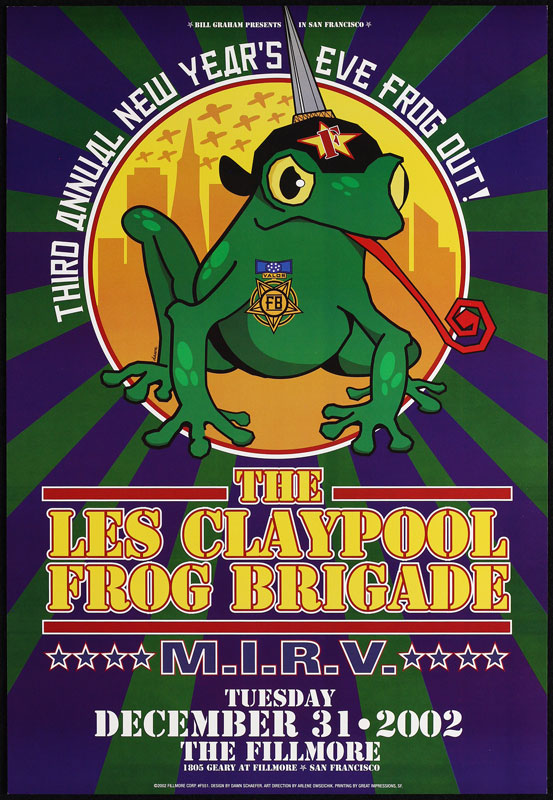 Les Claypool Frog Brigade 2002 Fillmore F551 Poster