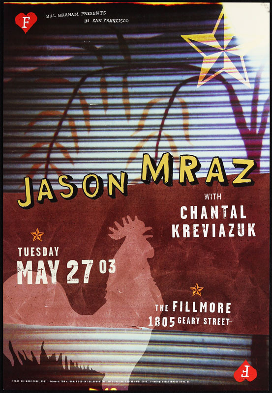 Jason Mraz 2003 Fillmore F567 Poster