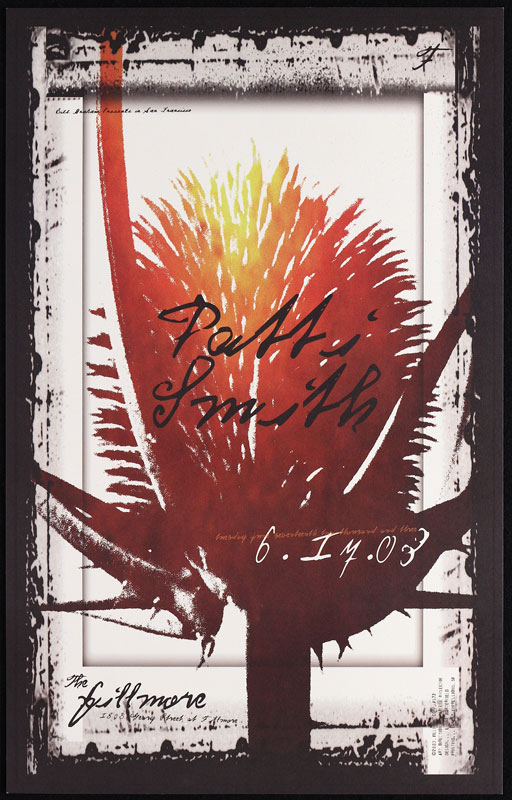 Patti Smith 2003 Fillmore F572 Poster