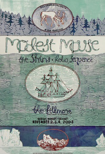 Modest Mouse 2003 Fillmore F594 Poster