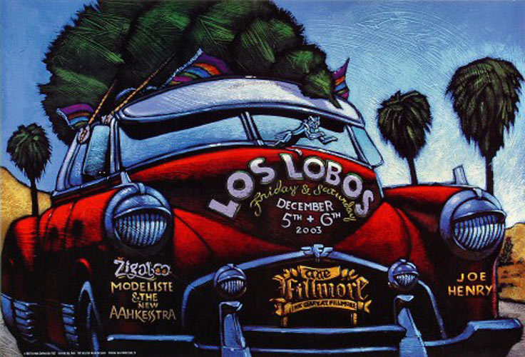 Los Lobos 2003 Fillmore F602 Poster