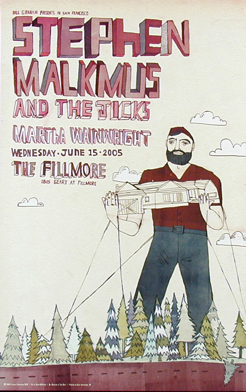 Stephen Malkmus and the Jicks 2005 Fillmore F697 Poster