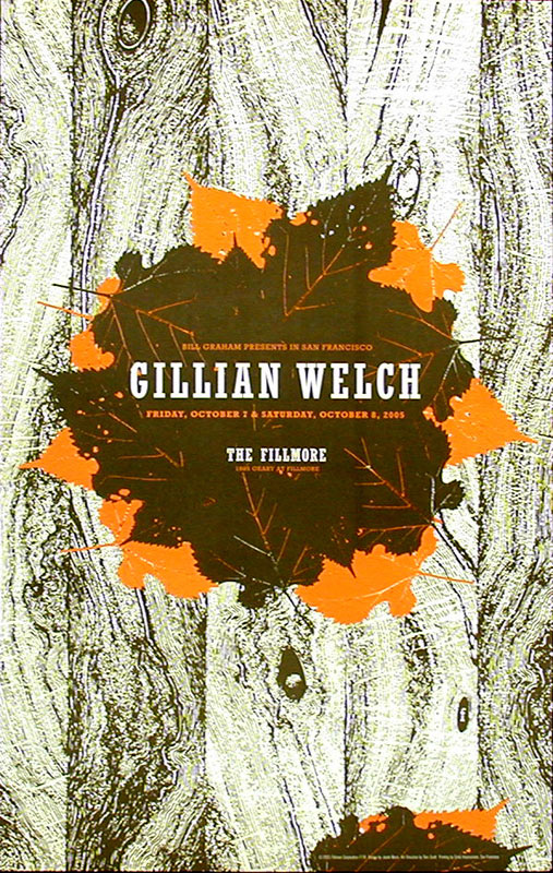 Gillian Welch 2005 Fillmore F718 Poster