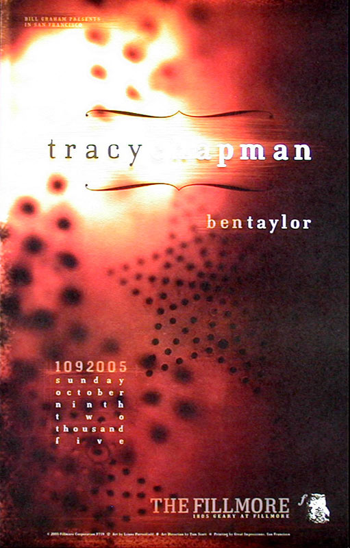 Tracy Chapman 2005 Fillmore F719 Poster