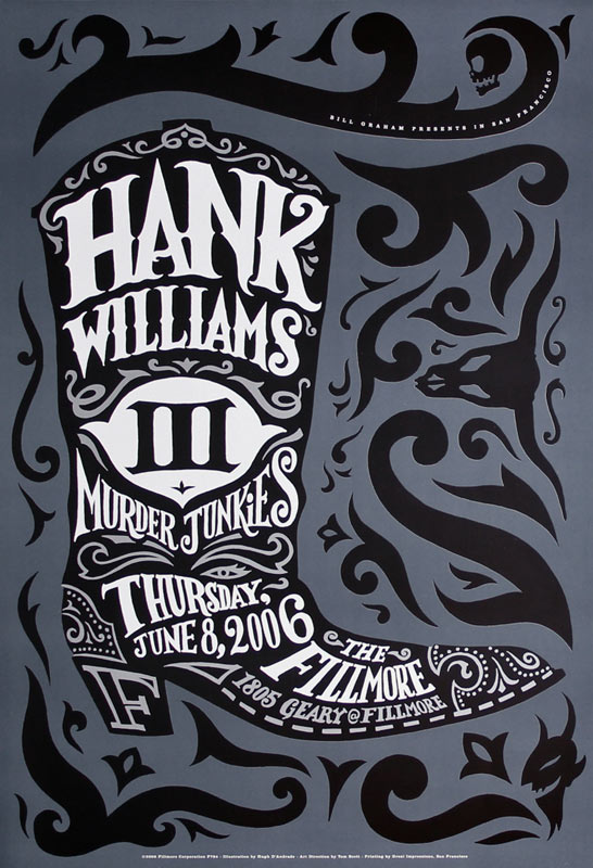 Hank Williams III 2006 Fillmore F784 Poster